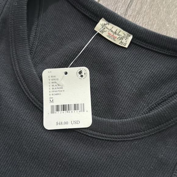 NWT Free People Brexley Bodysuit - Black M - Picture 7 of 9